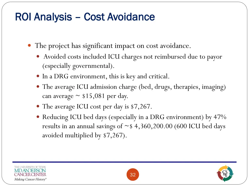 roi analysis roi analysis cost avoidance cost