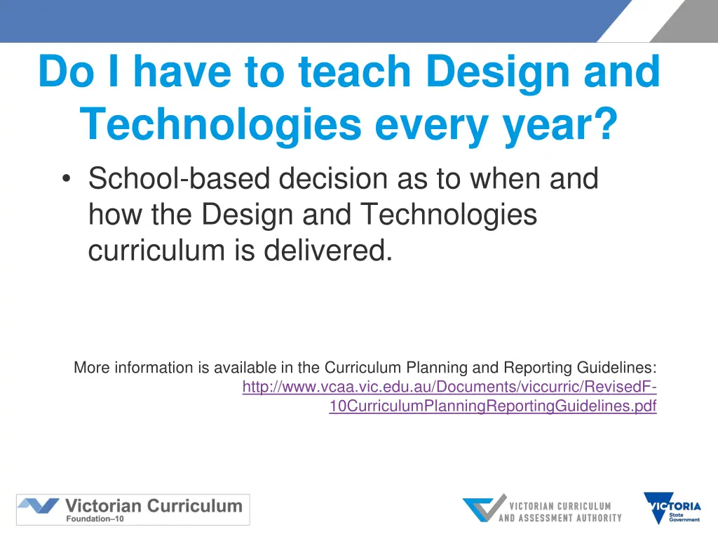 do i have to teach design and technologies every