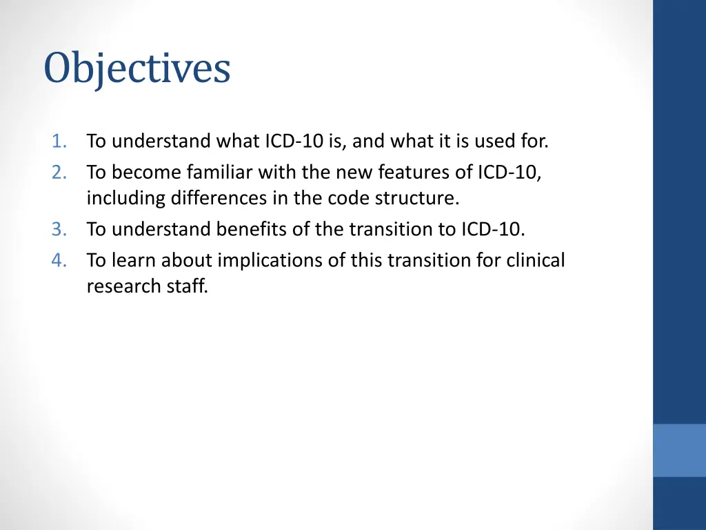 objectives