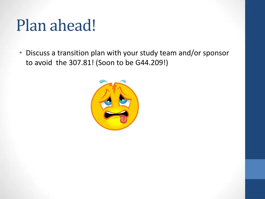 plan ahead