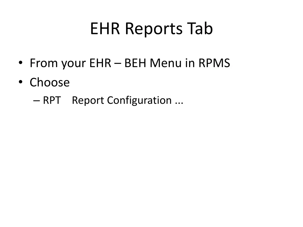 ehr reports tab 1
