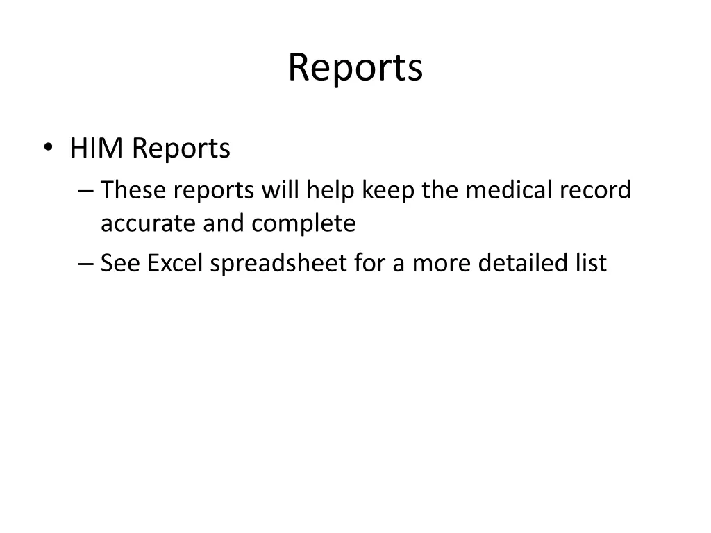 reports