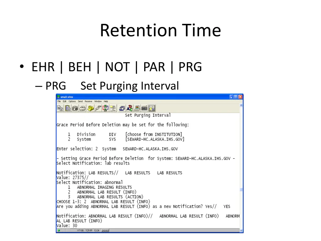 retention time 1