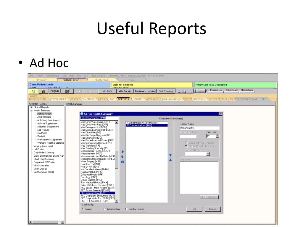 useful reports