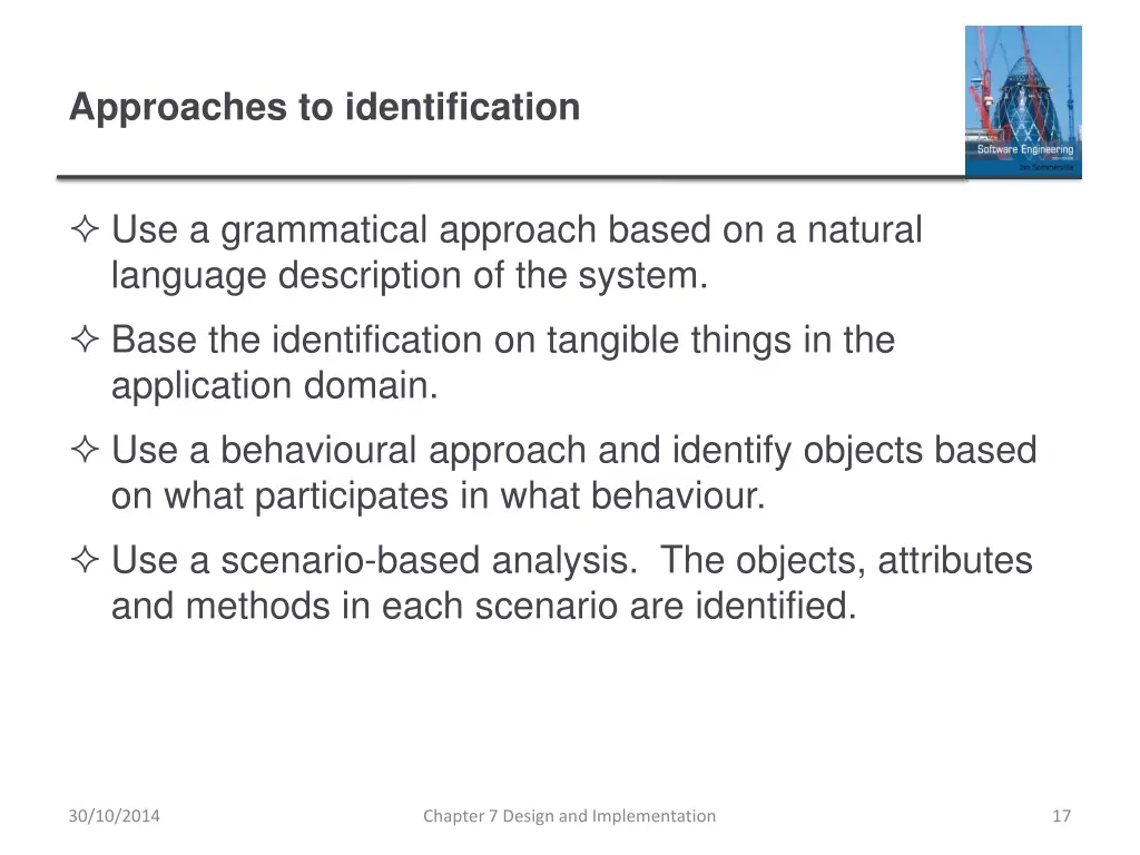 approaches to identification