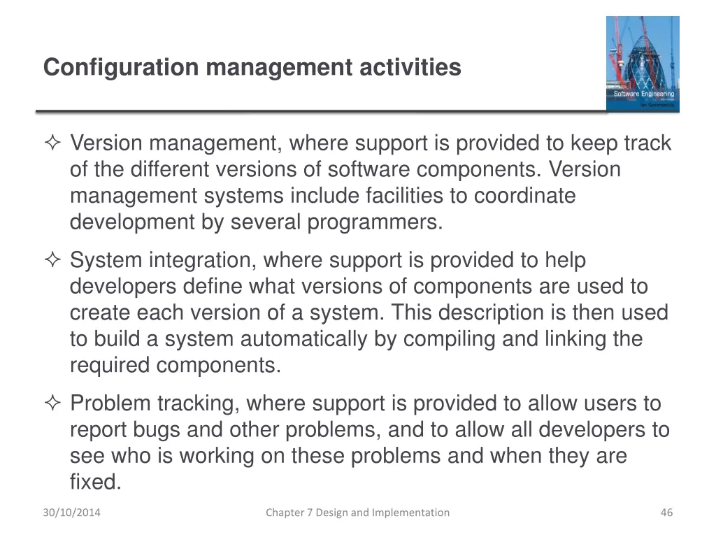 configuration management activities