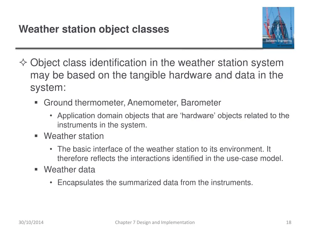 weather station object classes
