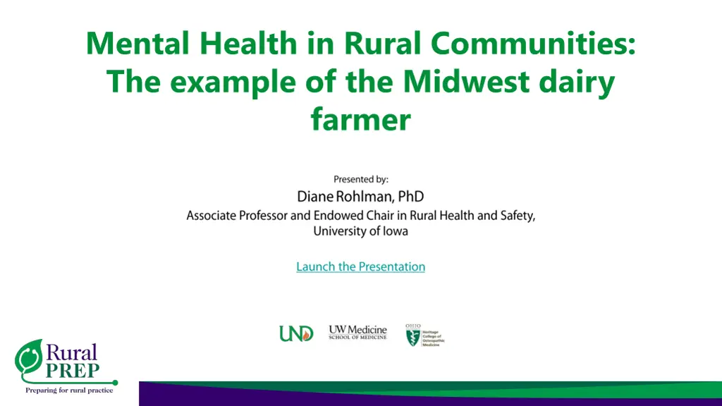 mental health in rural communities the example 1