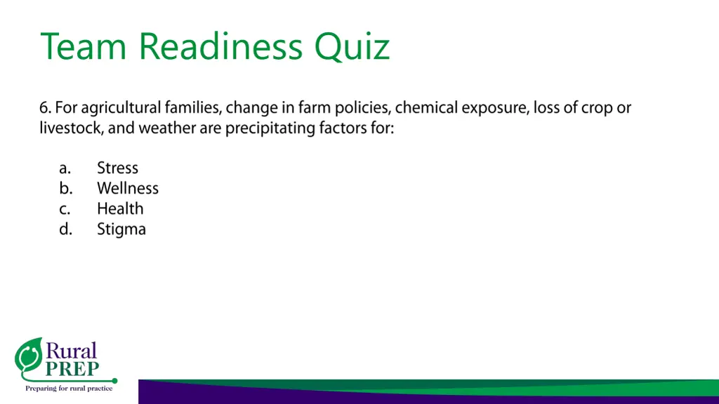 team readiness quiz 11