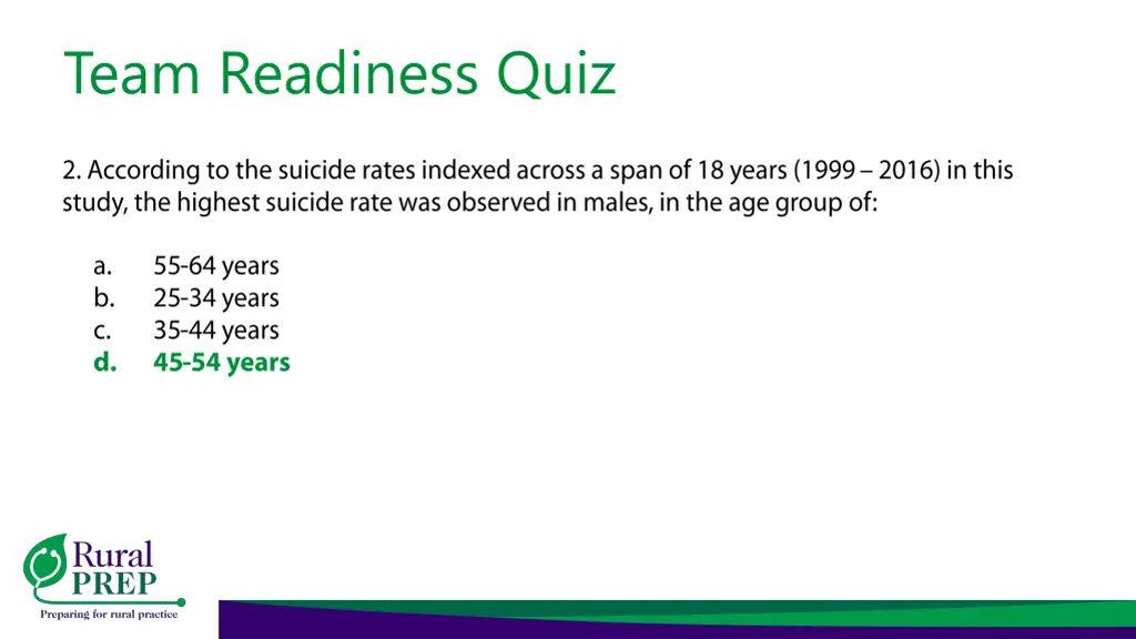 team readiness quiz 4