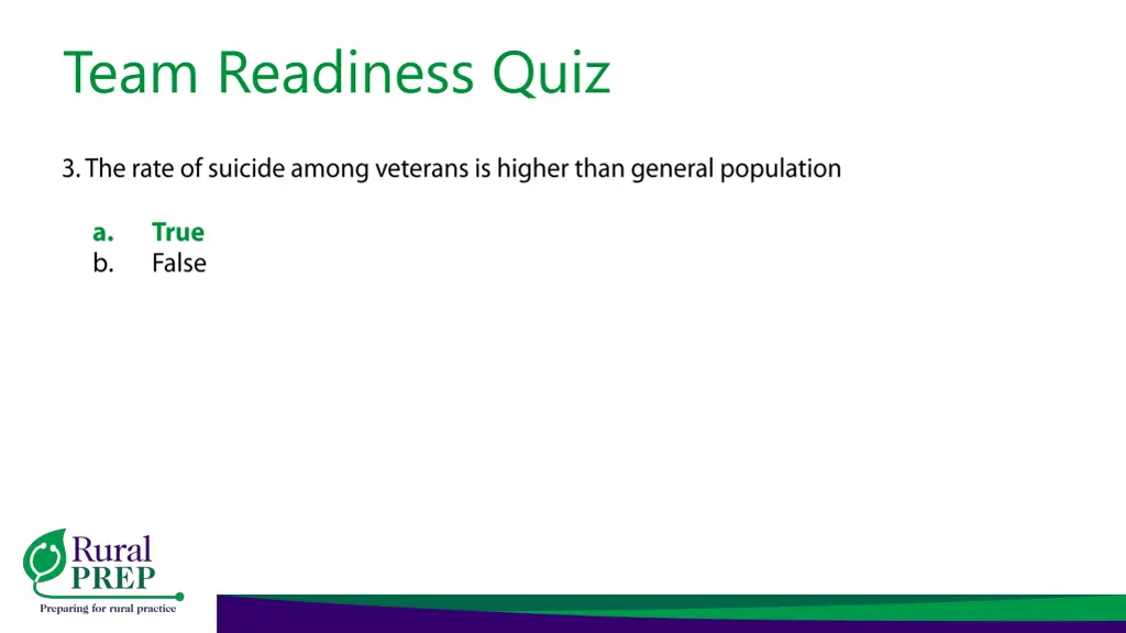 team readiness quiz 6