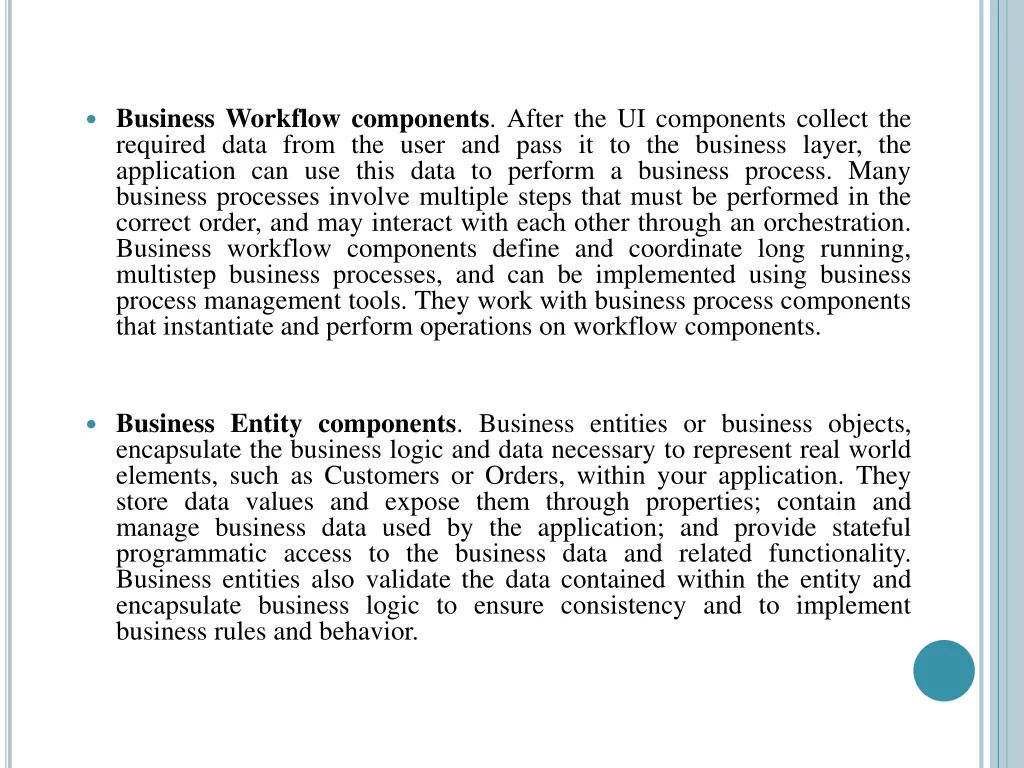 business workflow components after