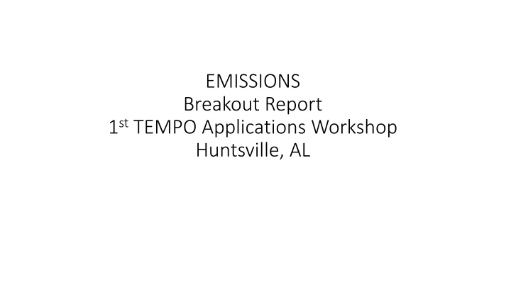 emissions breakout report