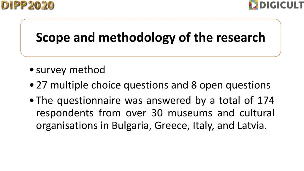 scope and methodology of the research