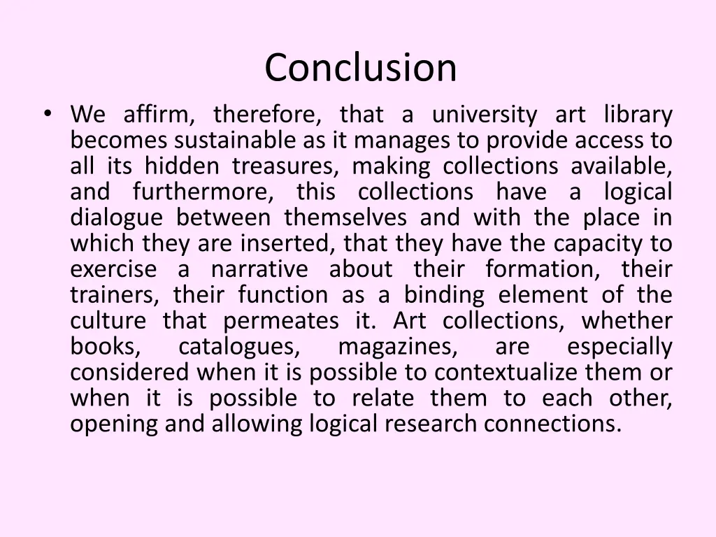 conclusion 1