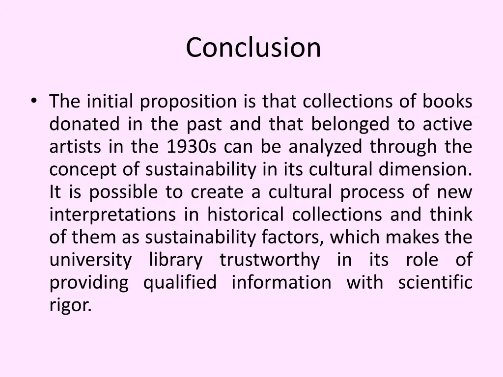 conclusion