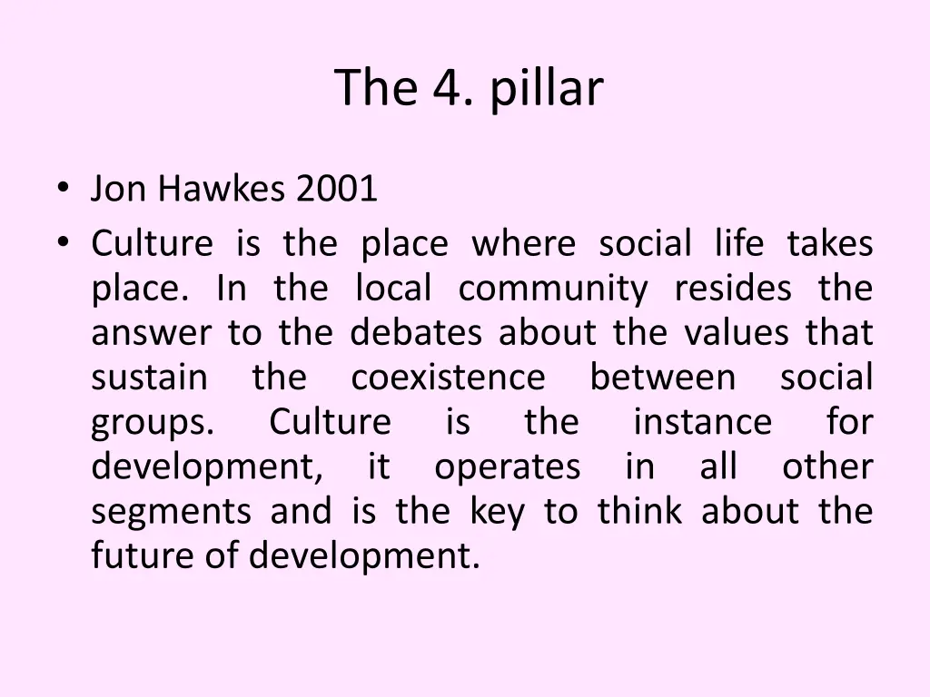 the 4 pillar