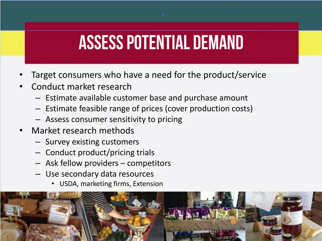 target consumers who have a need for the product
