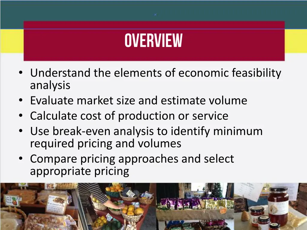 understand the elements of economic feasibility