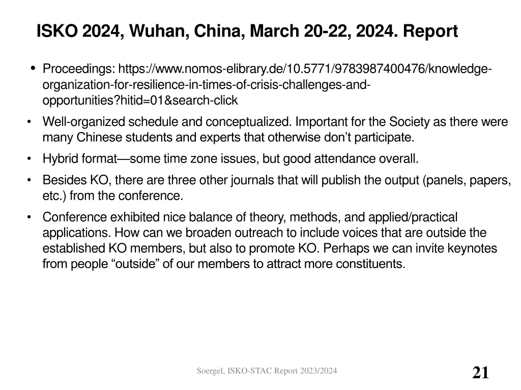 isko 2024 wuhan china march 20 22 2024 report