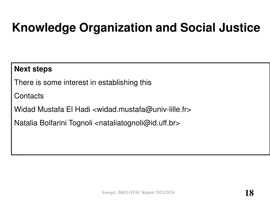 knowledge organization and social justice