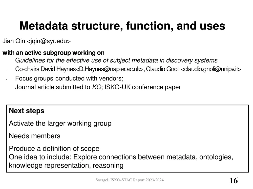 metadata structure function and uses