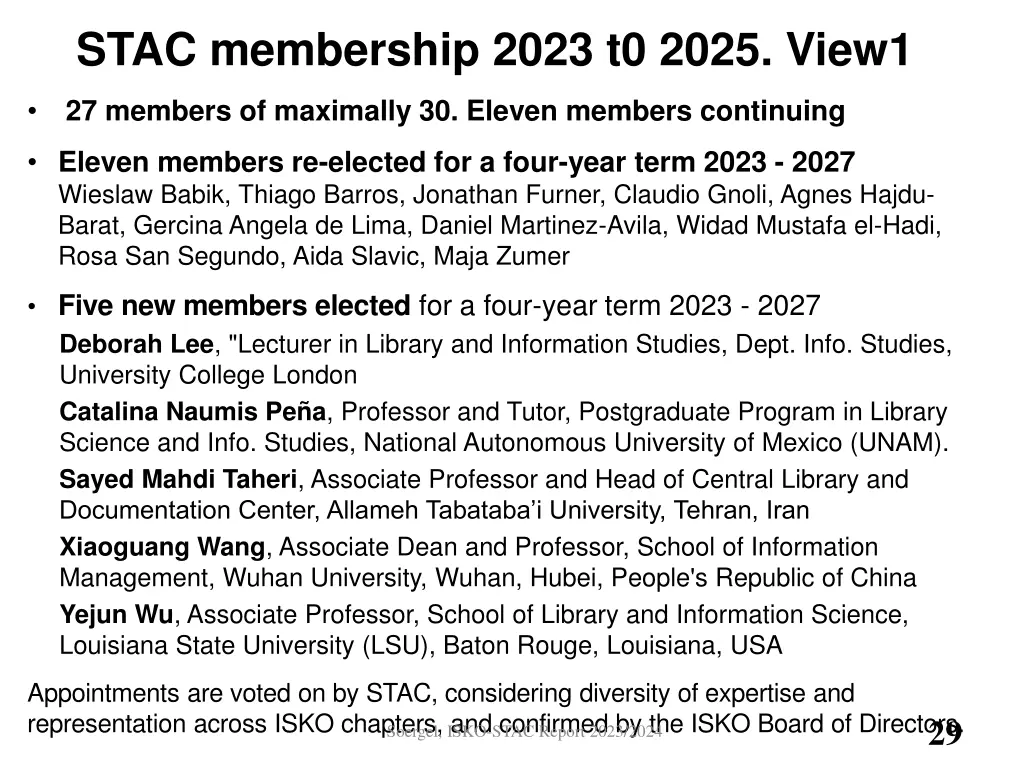 stac membership 2023 t0 2025 view1