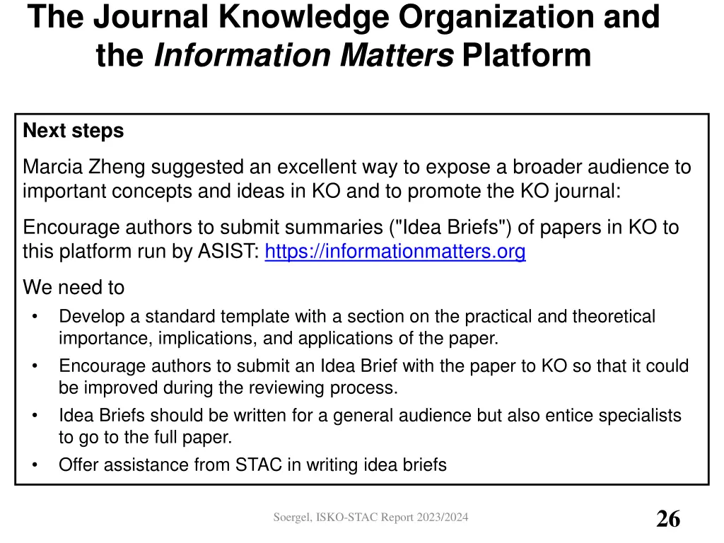 the journal knowledge organization 1