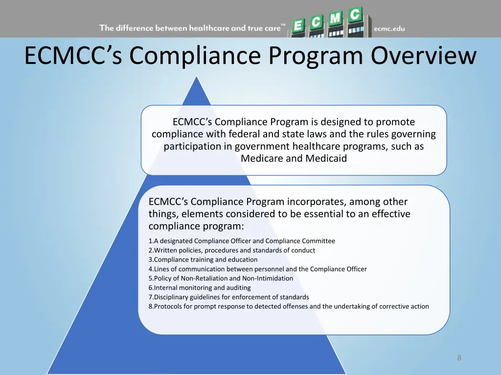 ecmcc s compliance program overview