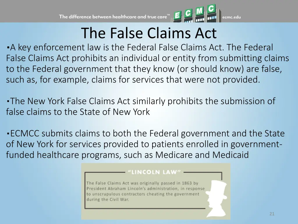 the false claims act