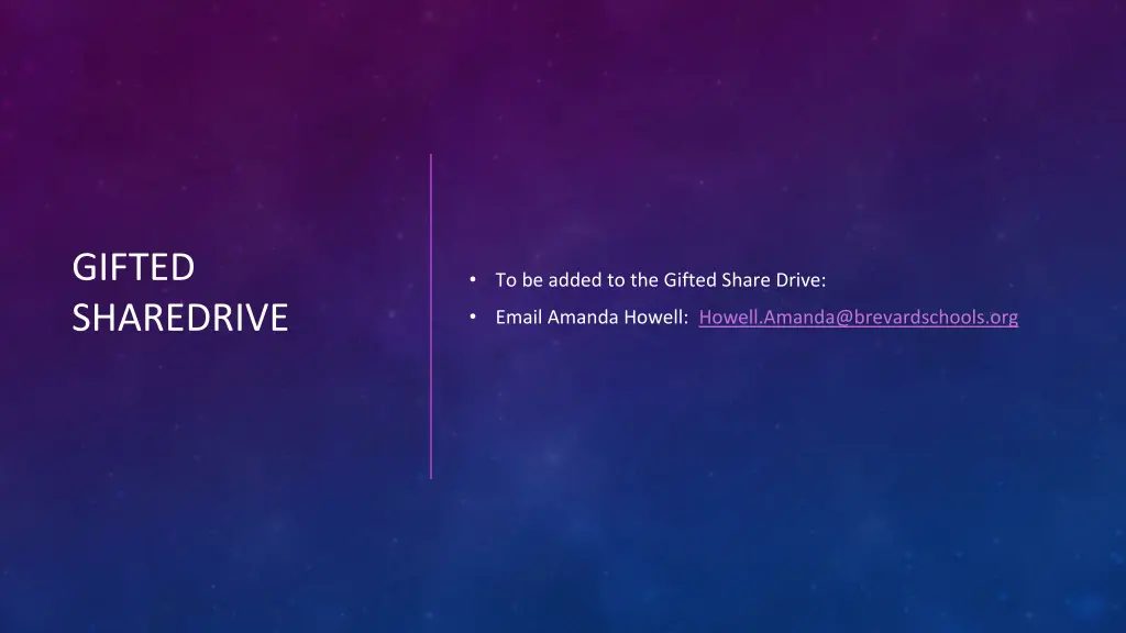 gifted sharedrive