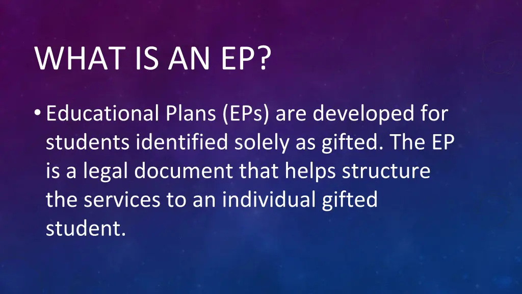 what is an ep