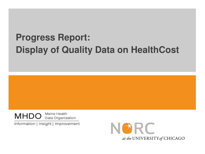progress report display of quality data