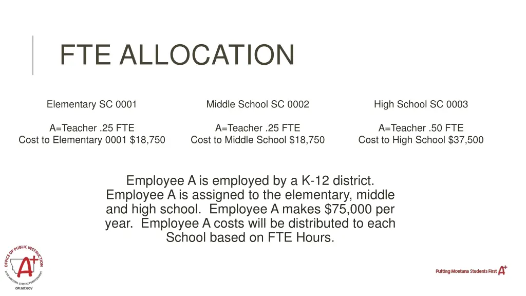 fte allocation