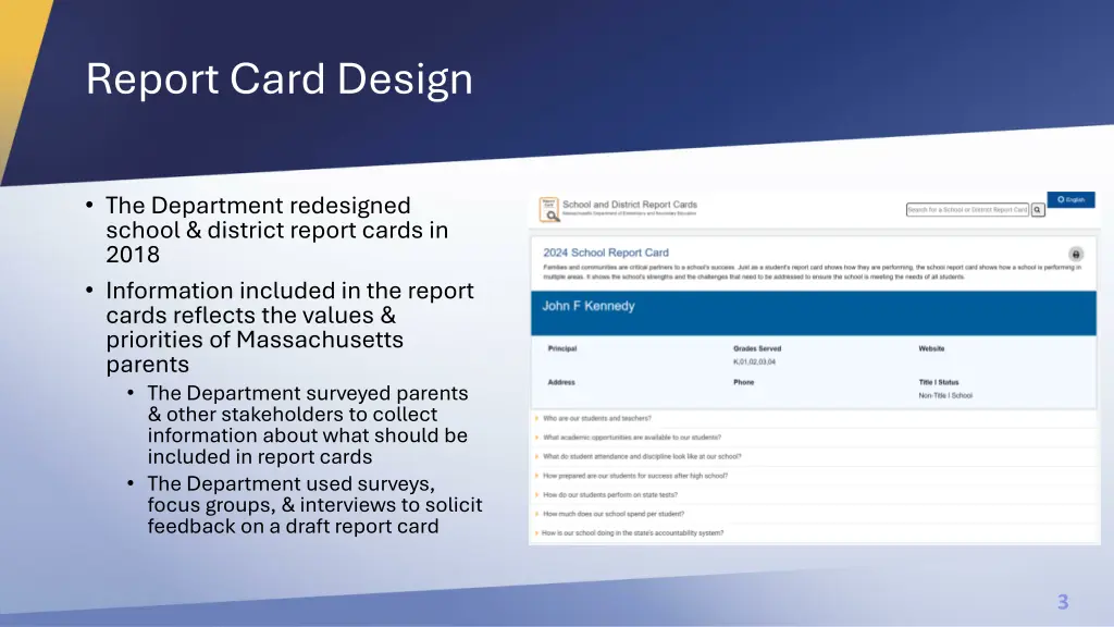 report card design