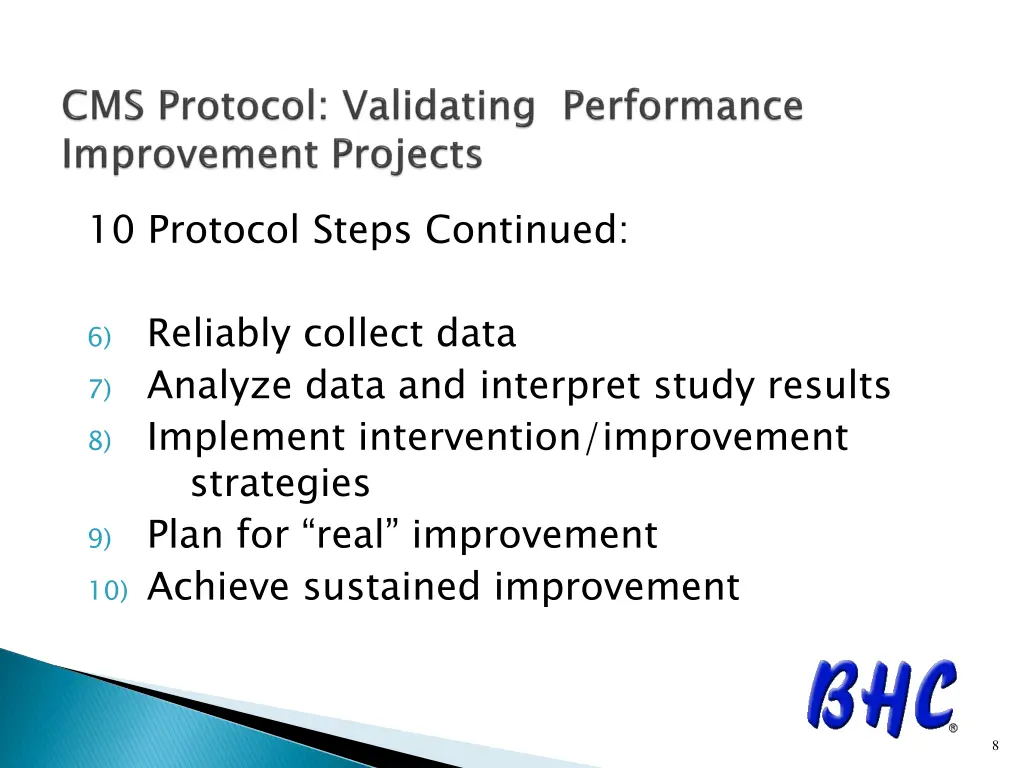 10 protocol steps continued
