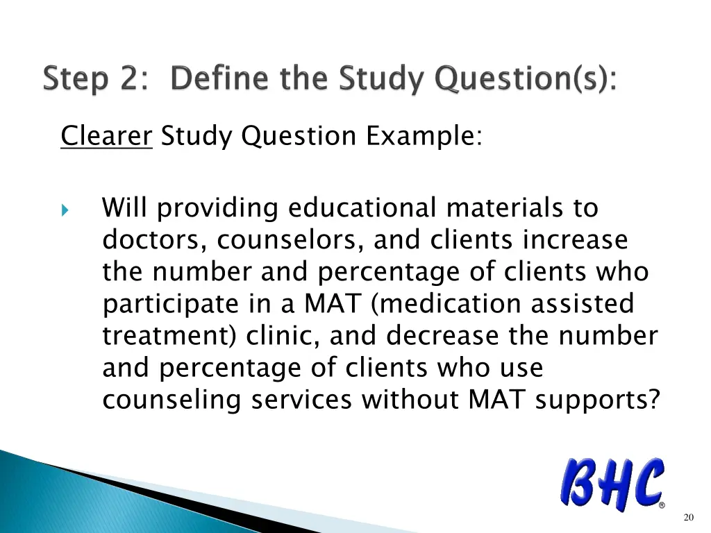 clearer study question example