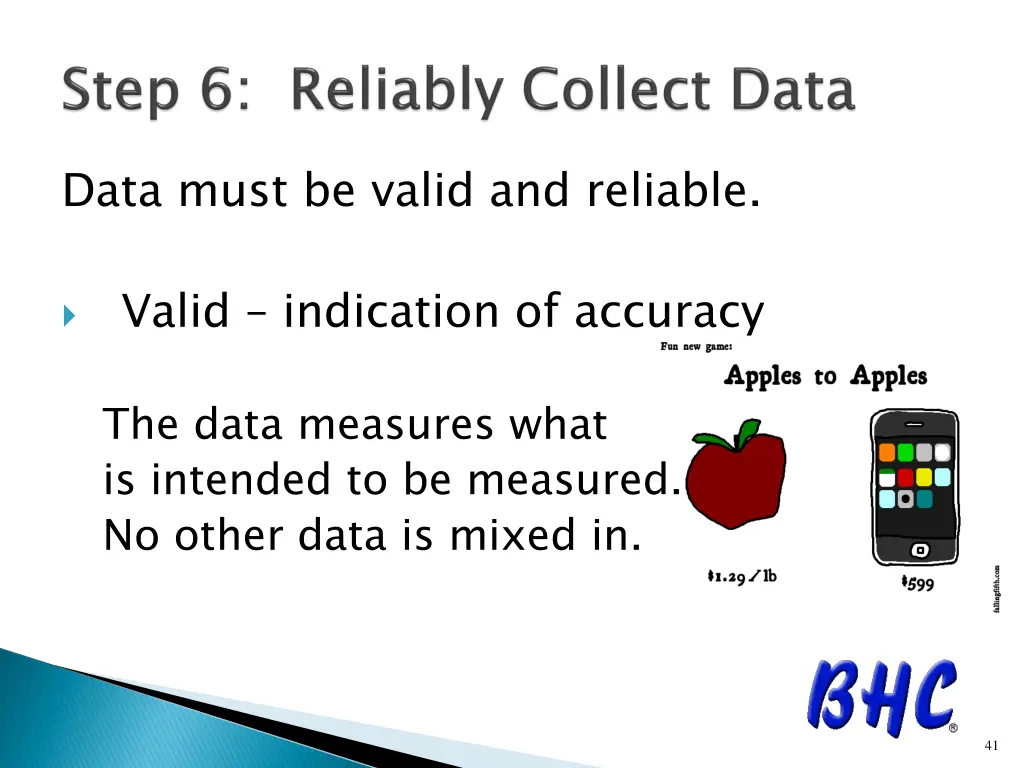 data must be valid and reliable