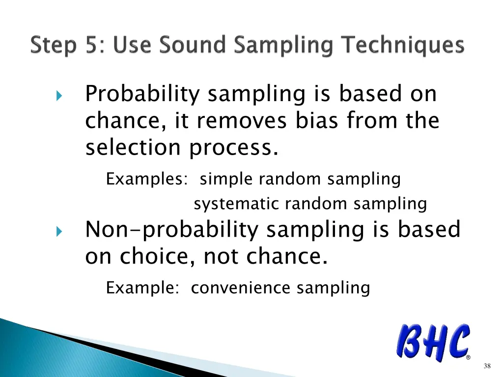 probability sampling is based on chance