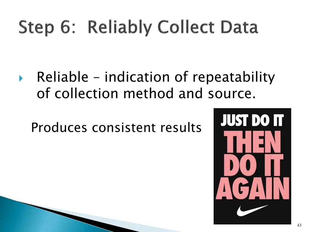 reliable indication of repeatability