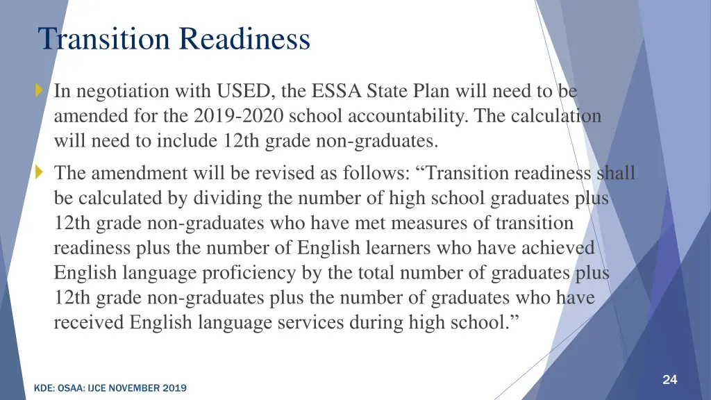 transition readiness