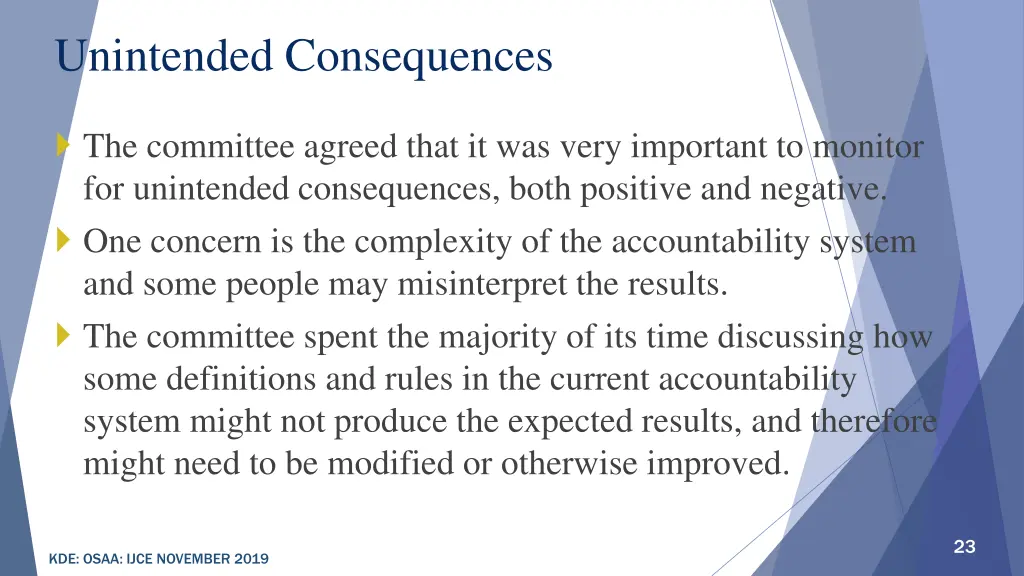 unintended consequences