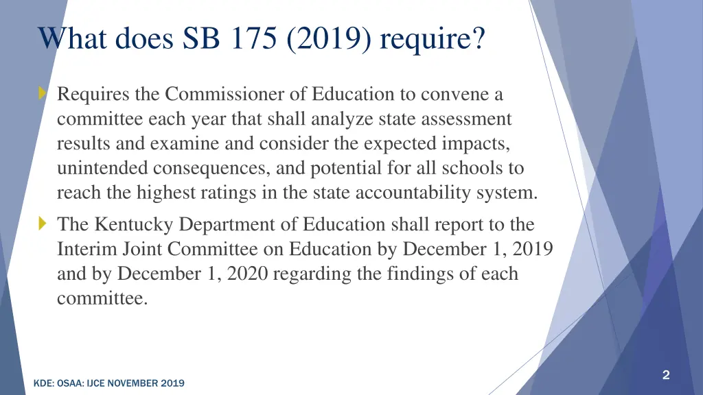 what does sb 175 2019 require