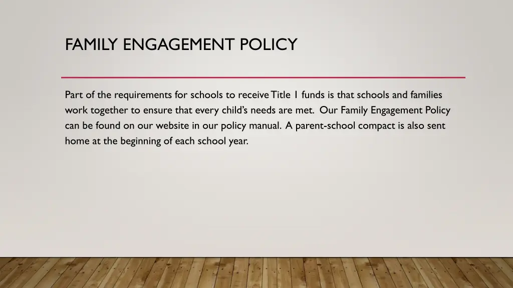 family engagement policy