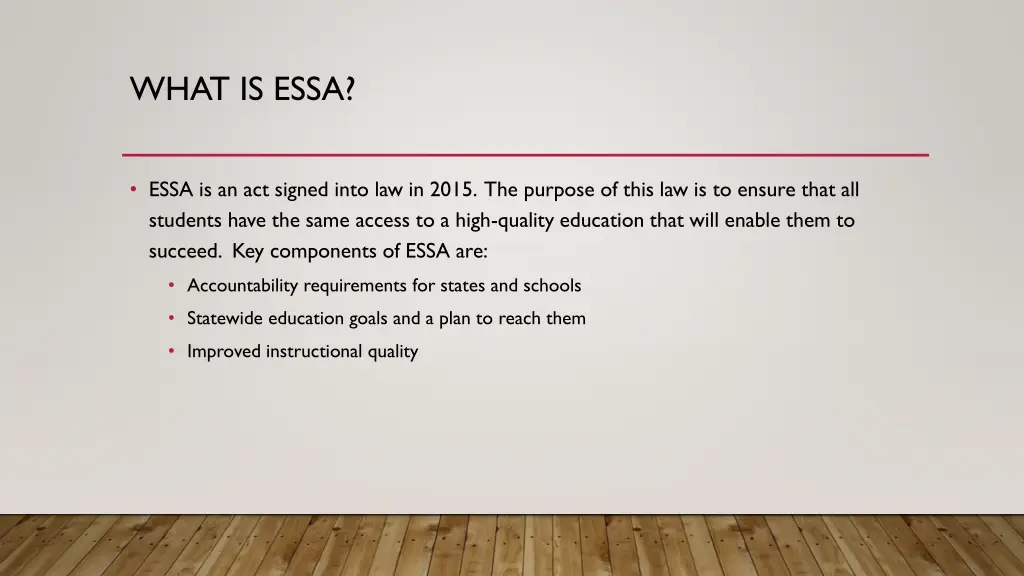 what is essa