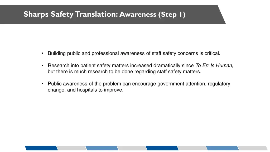 sharps safety translation awareness step 1