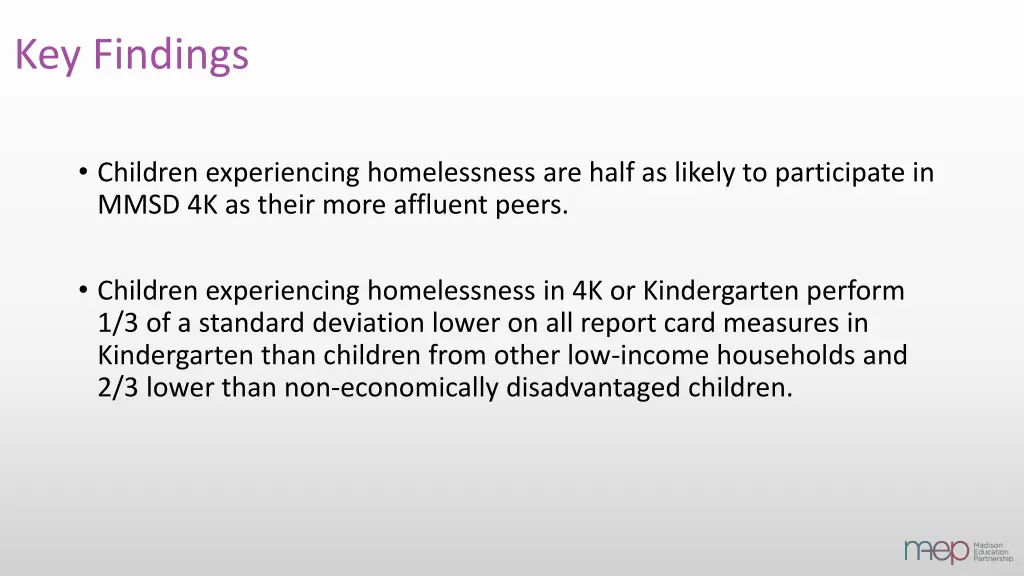 key findings