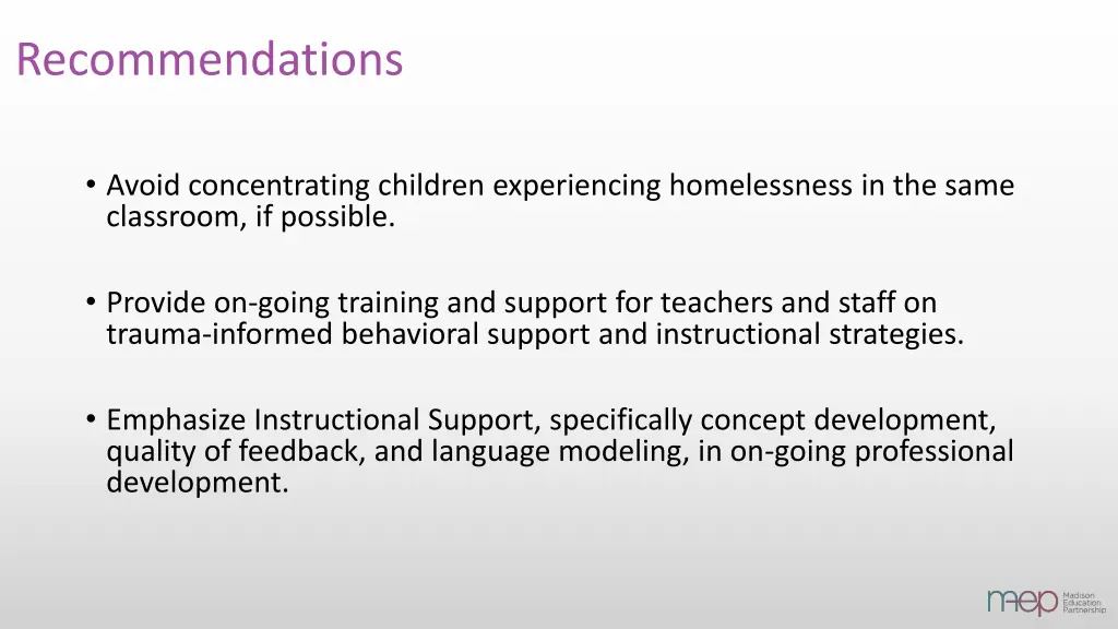 recommendations 1