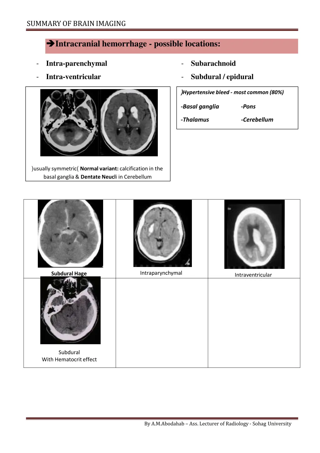 summary of brainimaging 2