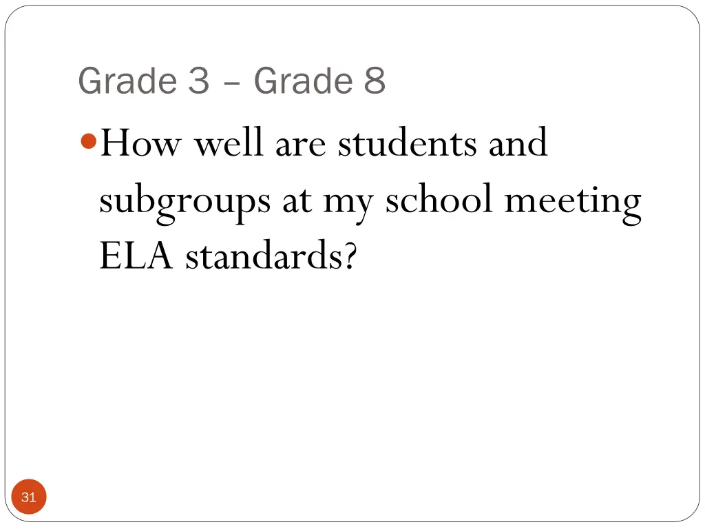 grade 3 grade 8 how well are students